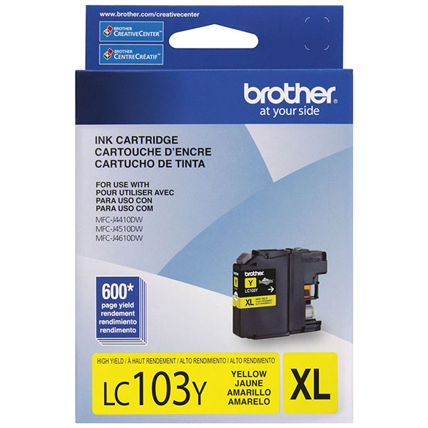 Genuine Brother LC-103Y Yellow OEM InkJet Ink Cartridge