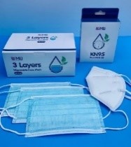 3 LAYER PROTECTIVE MASKS, FDA  AND CE CERTIFIED, 17.5CM X 9.5CM (50PC/BOX)