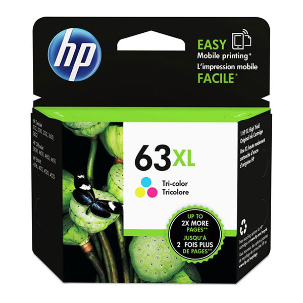Genuine HP F6U63AN (HP 63XL C) Tri-Color OEM Ink Cartridge