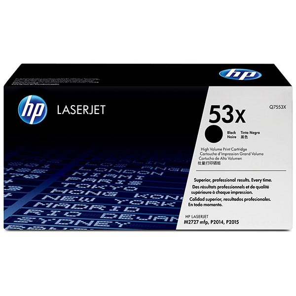 Genuine HP Q7553X (HP 53X) Black OEM Toner Cartridge