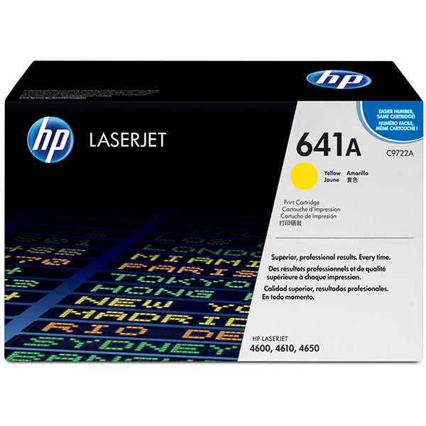Genuine HP C9722A (HP 641A) Yellow OEM Toner Cartridge