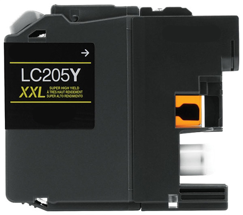 Ultra Premium Quality Yellow Inkjet Cartridge compatible with Brother LC-205Y