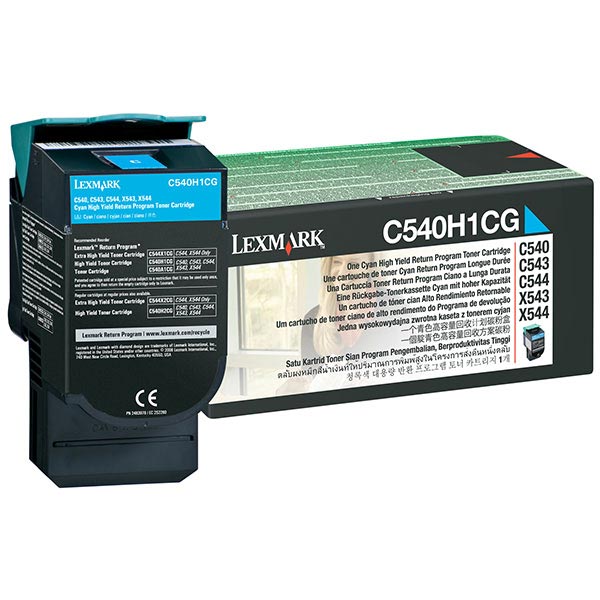 Genuine Lexmark C540H1CG Cyan OEM Toner Cartridge