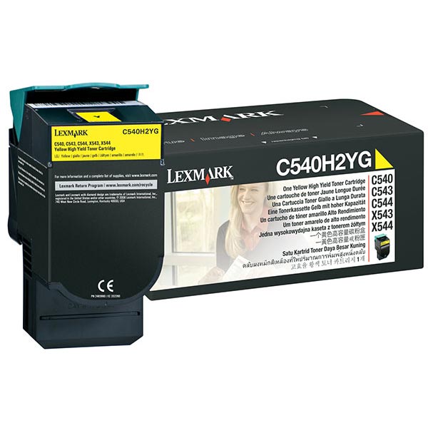 Genuine Lexmark C540H2YG Yellow OEM Toner Cartridge