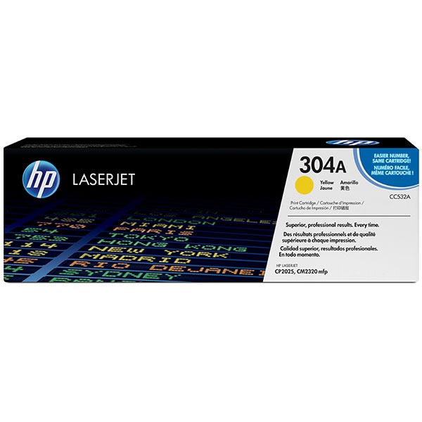 Genuine HP CC532A (HP 304A) Yellow OEM Toner Cartridge