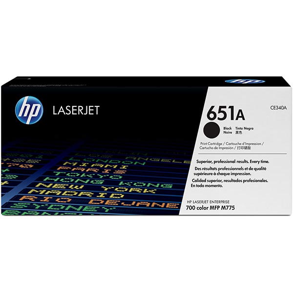 Genuine HP CE340A (HP 651A) Black OEM Toner Cartridge