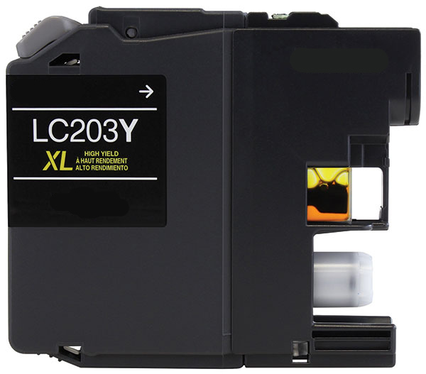 Ultra Premium Quality Yellow Inkjet Cartridge compatible with Brother LC-203Y