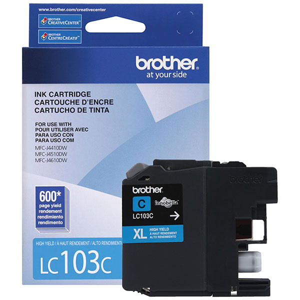 Genuine Brother LC-103C Cyan OEM InkJet Cartridge