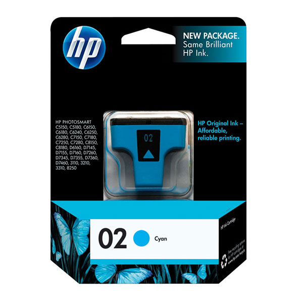 Genuine HP C8771WN (HP 02) Cyan OEM Inkjet Cartridge