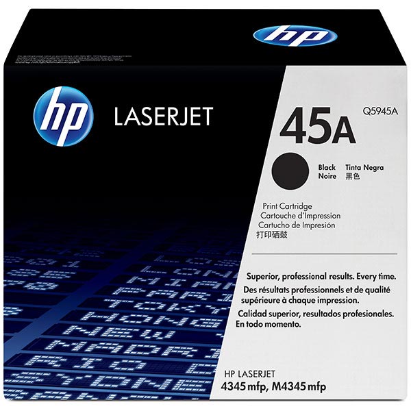 Genuine HP Q5945A (HP 45A) Black OEM Toner Cartridge