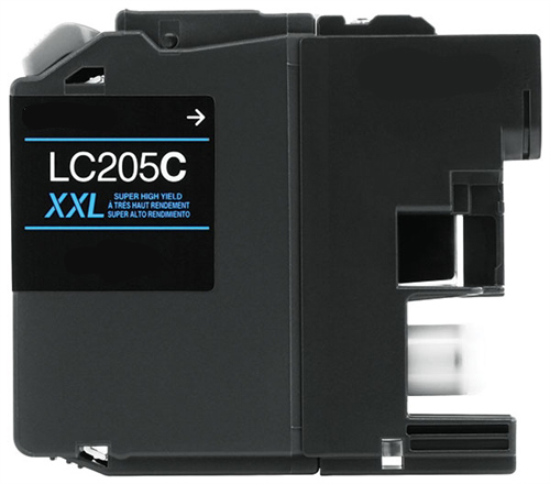 Ultra Premium Quality Cyan Inkjet Cartridge compatible with Brother LC-205C