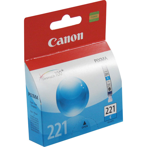 Genuine Canon 2947B001 (CLI-221C) Cyan OEM Inkjet Cartridge