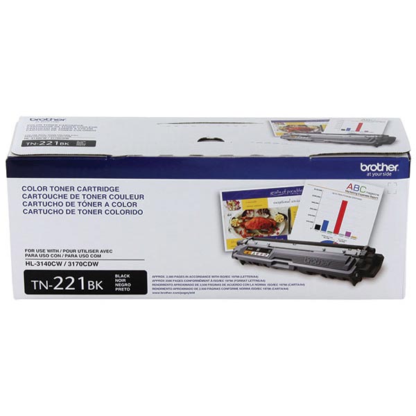 Genuine Brother TN-221BK Black OEM Toner Cartridge
