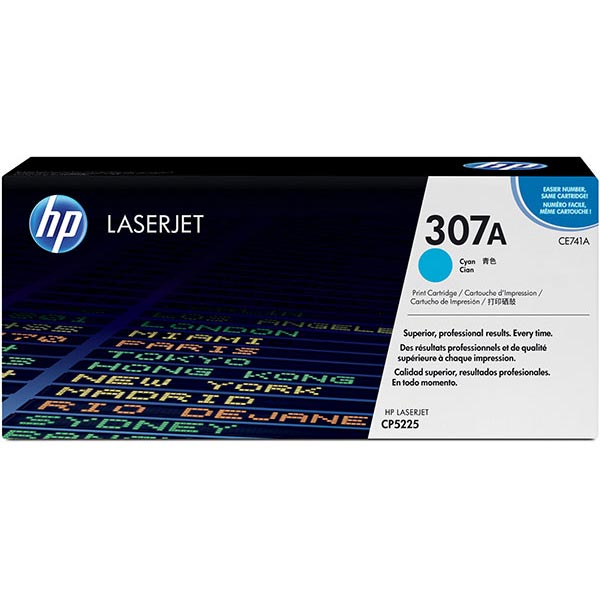 Genuine HP CE741A (HP 307A) Cyan OEM Laser Toner Cartridge