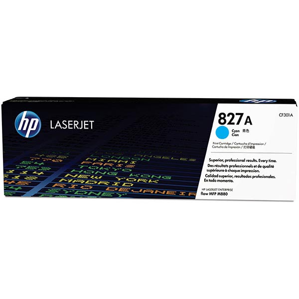Genuine HP CF301A (HP 827A) Cyan OEM Toner Cartridge