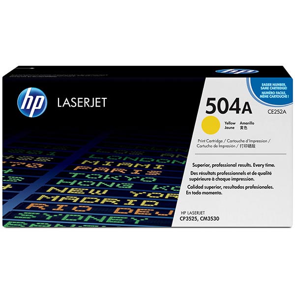 Genuine HP CE252A (HP 504A) Yellow OEM Toner Cartridge
