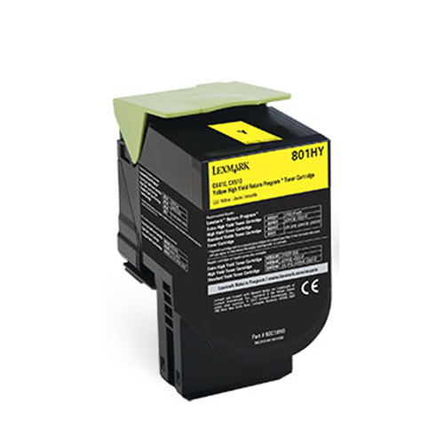 Ultra Premium Quality Yellow Toner Cartridge compatible with Lexmark 80C1HY0