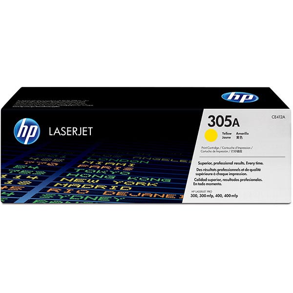 Genuine HP CE412A (HP 305A) Yellow OEM Toner Cartridge