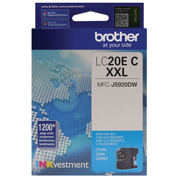Genuine Brother LC-20EC Cyan OEM Ink Cartridge