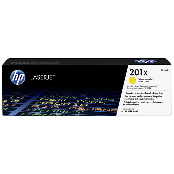 Genuine HP CF402X (HP 201X) Yellow OEM Toner Cartridge