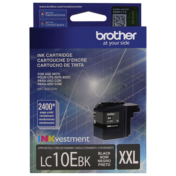 Genuine Brother LC-10EBk Black OEM Super High Yield Ink Cartridge