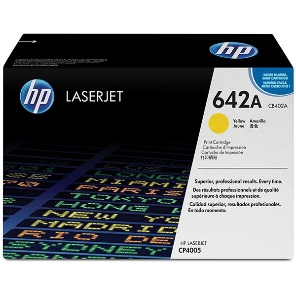 Genuine HP CB402A (HP 642A) Yellow OEM Toner Cartridge