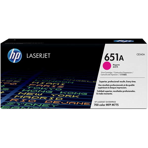 Genuine HP CE343A (HP 651A) Magenta OEM Toner Cartridge