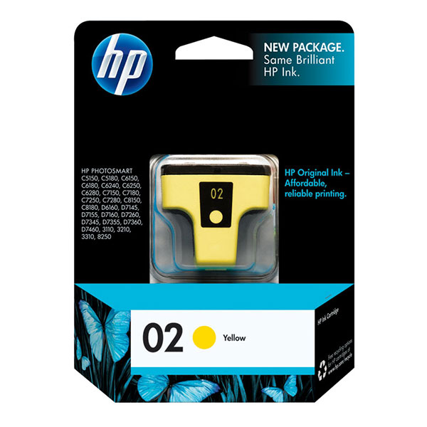 Genuine HP C8773WN (HP 02) Yellow OEM Ink Cartridge