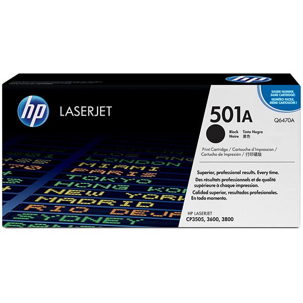 Genuine HP Q6470A (HP 501A) Black OEM Toner Cartridge