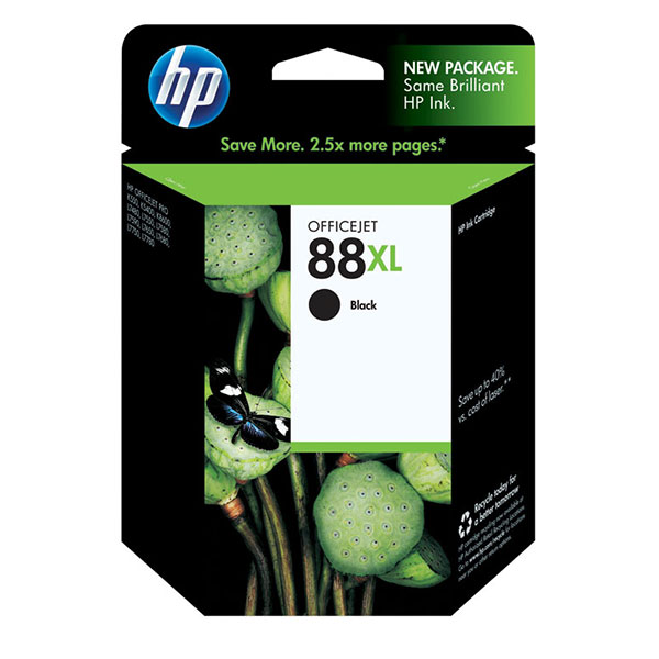 Genuine HP C9396AN (HP 88XL) Black OEM Ink Cartridge