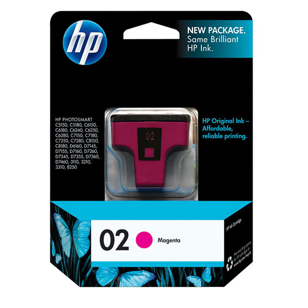 Genuine HP C8772WN (HP 02) Magenta OEM Inkjet Cartridge
