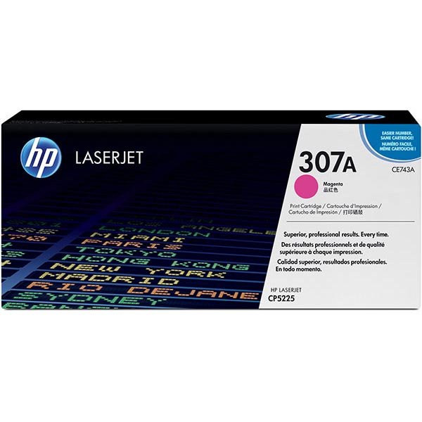 Genuine HP CE743A (HP 307A) Magenta OEM Laser Toner Cartridge