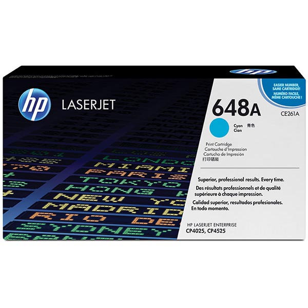 Genuine HP CE261A (HP 648A) Cyan OEM Laser Toner Cartridge