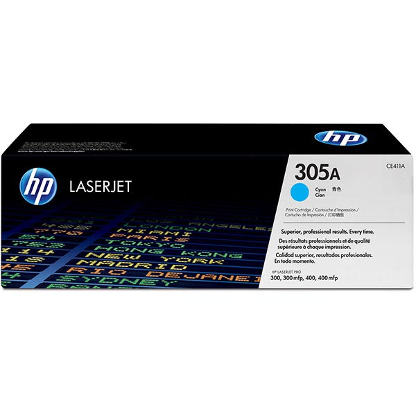 Genuine HP CE411A (HP 305A) Cyan OEM Toner Cartridge