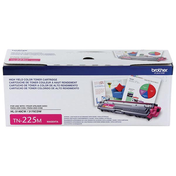 Genuine Brother TN-225M Magenta OEM Toner Cartridge