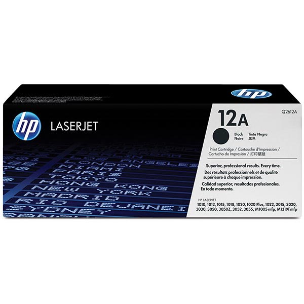Genuine HP Q2612A (HP 12A) Black OEM Toner Cartridge