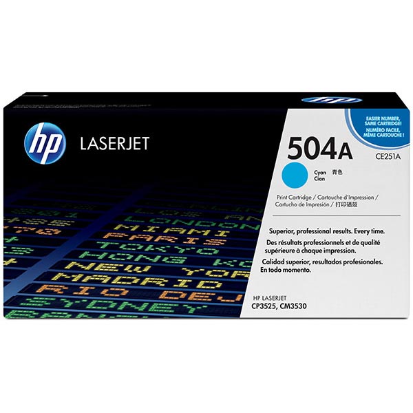 Genuine HP CE251A (HP 504A) Cyan OEM Toner Cartridge