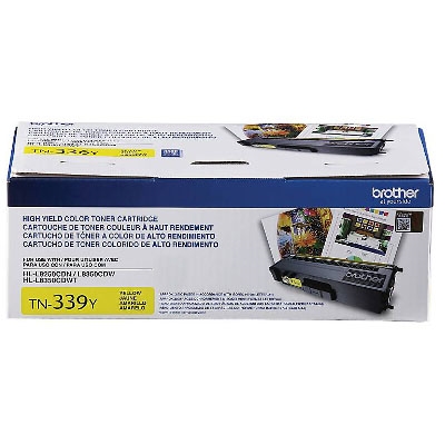 Genuine Brother TN-339Y Yellow OEM Toner Cartridge