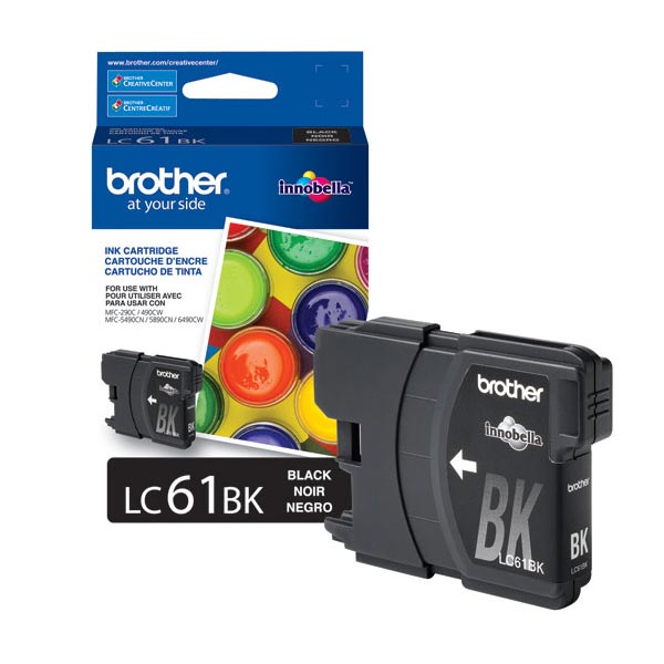 Genuine Brother LC-61BK Black OEM Inkjet Cartridge