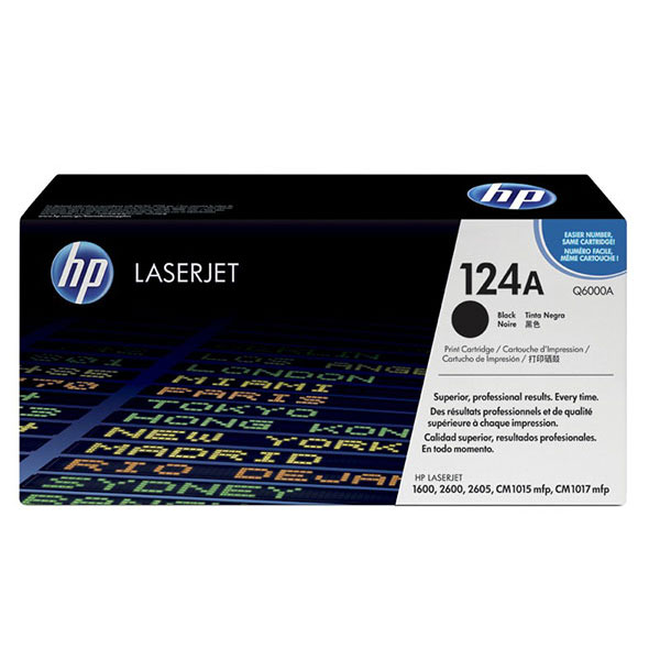 Genuine HP Q6000A (HP 124A) Black OEM Toner Cartridge