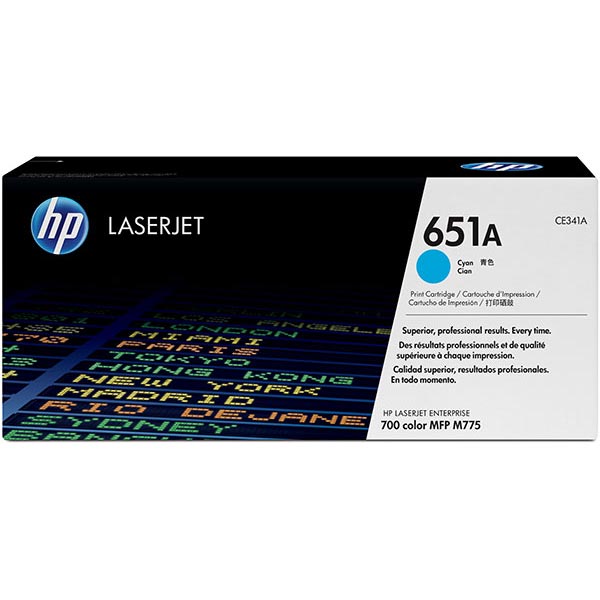 Genuine HP CE341A (HP 651A) Cyan OEM Toner Cartridge