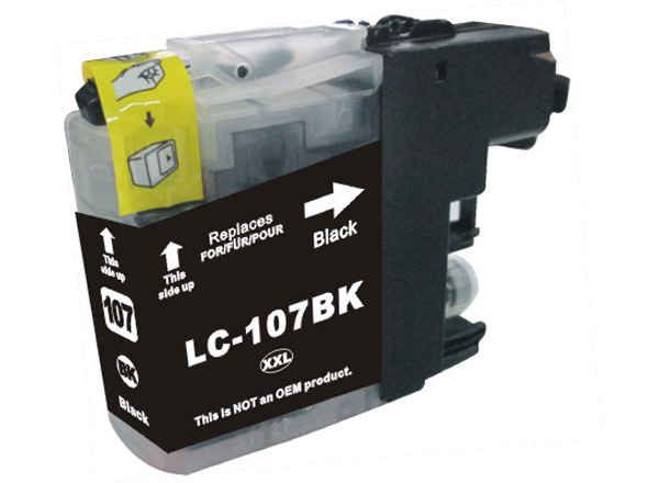 Ultra Premium Quality Black Ink Cartridge compatible with Brother LC-107BK