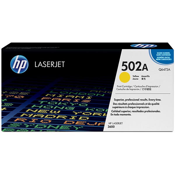 Genuine HP Q6472A (HP 502A) Yellow OEM Toner Cartridge