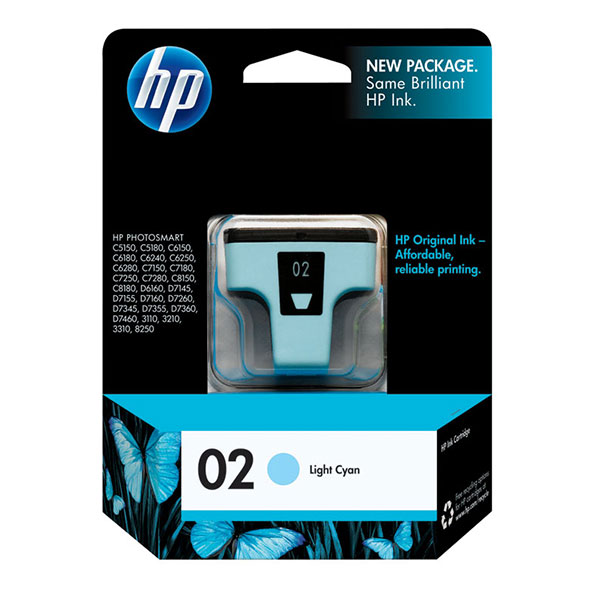 Genuine HP C8774WN (HP 02) Light Cyan OEM Inkjet Cartridge