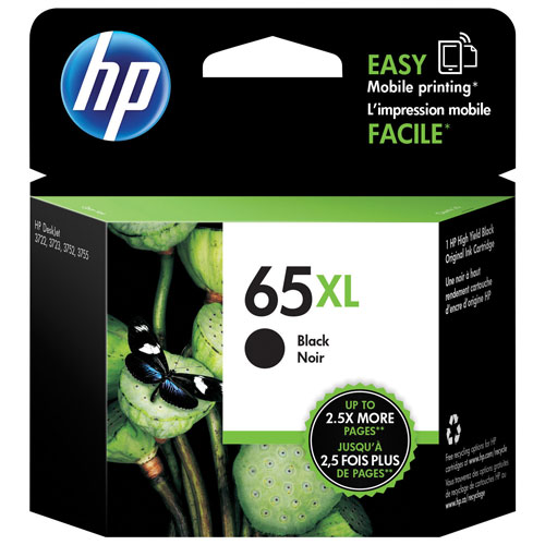 Genuine HP N9K04AN (HP 65XL) Black OEM High Capacity Inkjet Cartridge