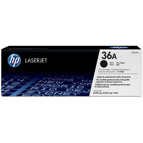 Genuine HP CB436A (HP 36A) Black OEM Toner Cartridge