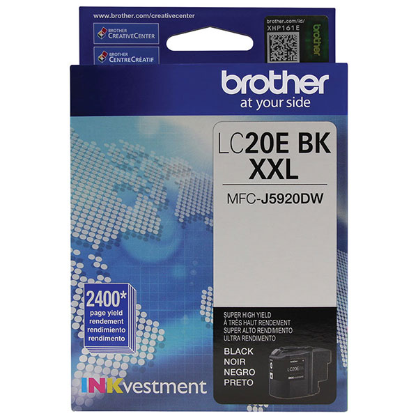 Genuine Brother LC-20EBk Black OEM Inkjet Cartridge